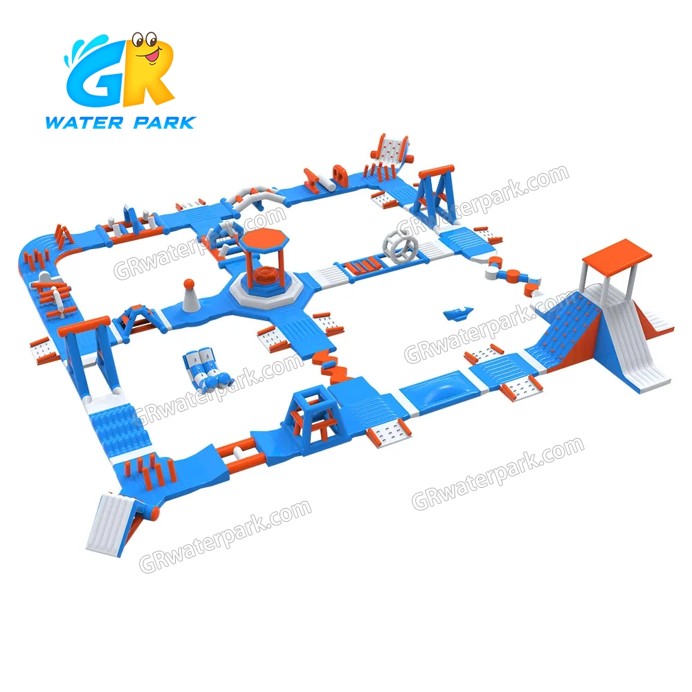 GW-025 Aqua Adult Inflatable Water Park Play Equipment With 0.9mm PVC Tarpaulin