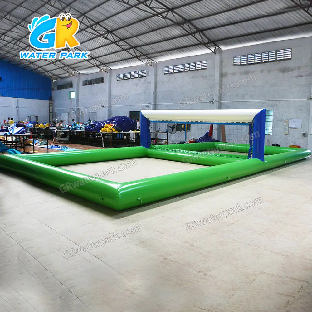 GW-16 0.9mm Commercia Inflatable Water Volleyball/Outdoor Inflatable Volleyball Pool/Beach Volleyball Net for Sport Game